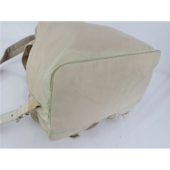 Prada Cream Backpack with Silver Logo main image 13